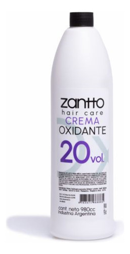 Crema Oxidante 20 Volumenes 980cc Zantto