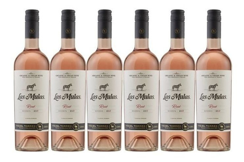 6x Vino Reserva Miguel Torres Chile Las Mulas Rose Vegano