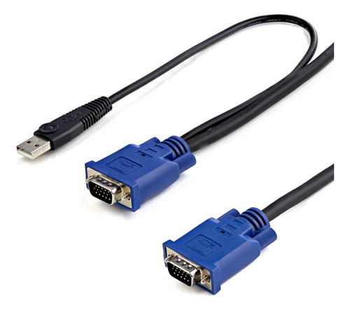 Cable Kvm Usb Delgado 2-en-1