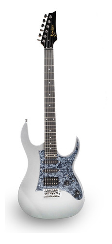 Guitarra Eléctrica Deviser L-g3 Plata, Acabado Gloss C/funda Color Plateado Material Del Diapasón Arce Orientación De La Mano Diestro