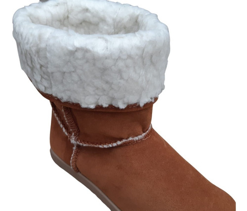 Imagem 3 de 7 de Bota Feminina De Pelo Toda Forrada Em Lã Caramelo Esquimó