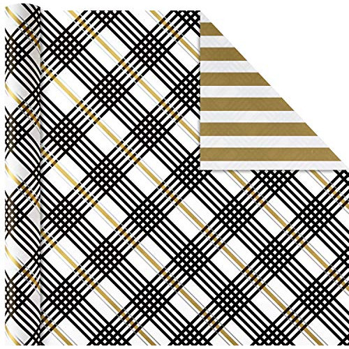 Sello Distintivo Papel Diseño Raya Color Negro Dorado