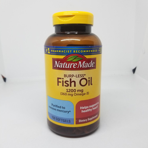 Vence May2023 Fish Oil - Burp Less 150 Unidades Nature Made