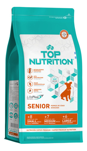 Alimento Top Nutrition Super Premium Medium Breed Senior para perro senior de raza mediana en bolsa de 15 kg