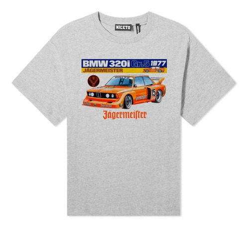 Remera Competicion Auto Aleman Retro En Gris O Blanco Unica