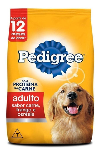Alimento Pedigree Carne, Frango e Cereais Ração para Cães Adultos De Porte Grande - 15kg