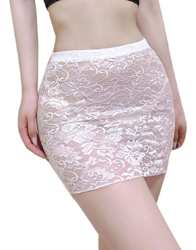Falda Sexy Minifalda Transparente De Encaje Hotwife