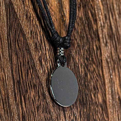Colgante Bluerica Yin Yang En Collar De Cuerda Negra Ajustab