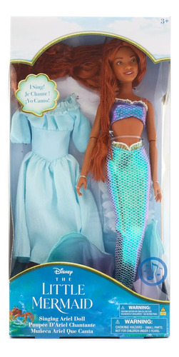 Muñeca The Little Mermaid Ariel Realista Con Cola Y Vestido