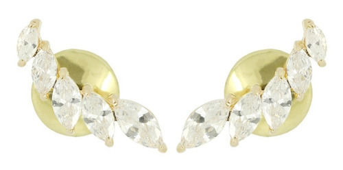 Brinco Ear Cuff Navetes Dourado