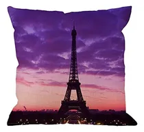 Comprar Hgod Designs Funda De Almohada De La Torre Eiffel, Funda De 