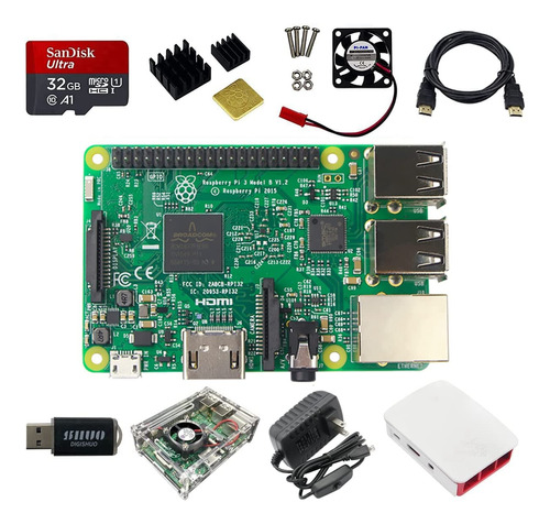 Digishuo Kit De Inicio Completo 9 En 1 Raspberry Pi 3 Modelo