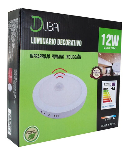 Luminario Good Will De Sobreponer Led 12w Con Sensor De Movi