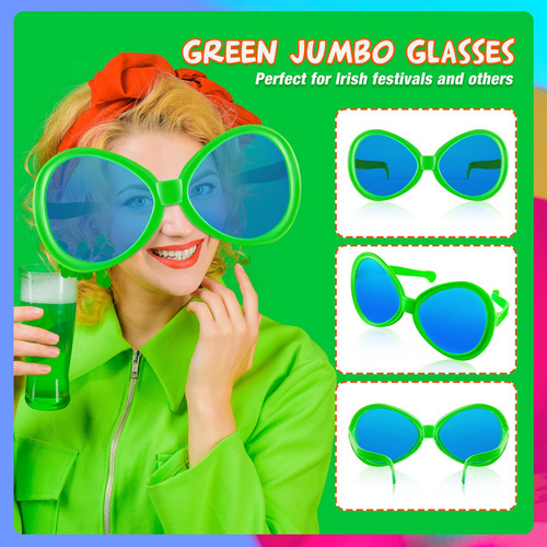 Gafas De Sol Jumbo Flutesan Para Adultos Y Niños (rosa, Verd