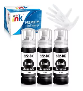 St@r Ink Repuestato Compatible Para Epson 522 Botella De Tin