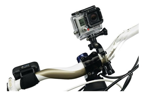 Imagen 3 de 4 de Accesorio Soporte Manubrio Gopro Caño Moto Bicicleta Go Pro