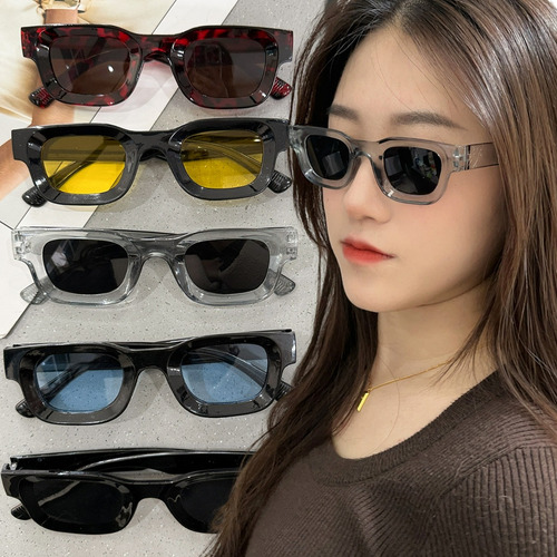 Óculos De Sol Quadrados Pequenos Candy Color Mirror Eyewear