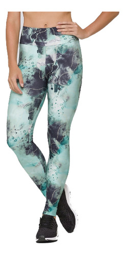 Legging Selene Estampada Feminina - Verde E Preto