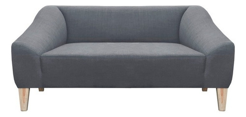 Love Seat Touche Color Azul Diseño De La Tela Liso