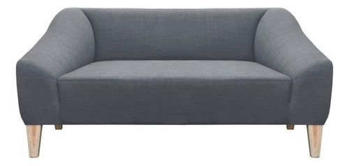 Love Seat Touche Color Azul Diseño De La Tela Liso