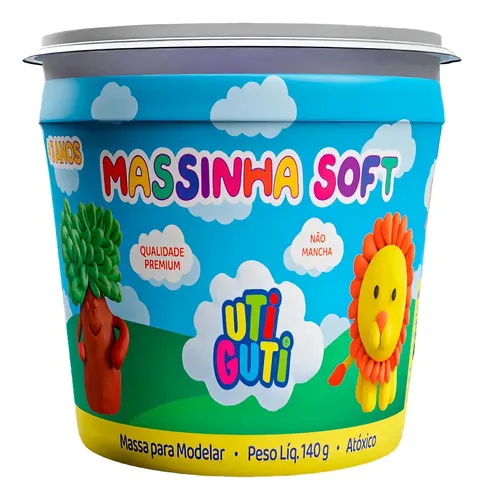 Massinha Modelar Soft Uti Guti Lilás 140g Não Tóxica Infantil