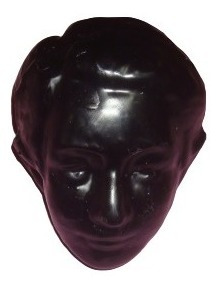 Vela Cabeça De Cera Masculina / Pequena Preta Para Promessa. Preto