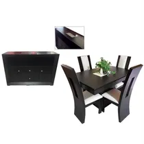 Comprar Comedor 4 Sillas Con Buffetera. Comedor Pequeño