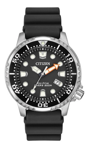 Relógio Citizen Promaster Diver Bn0150-28e Cor da correia Preta Cor do bisel Prata Cor do fundo Preto