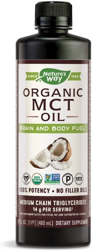 Aceite Mct 100% Puro De Coco, Orgánico, Energía, Perder Peso