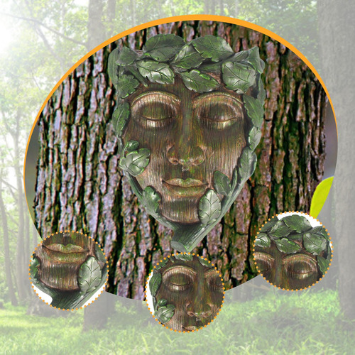 Plantilla De Escultura De La Cara De Árboles Decoración Al