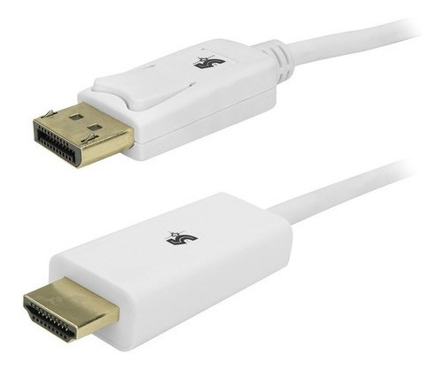 Cabo Displayport 1.2 - Displayport + Hdmi Branco 2m C/ Trava