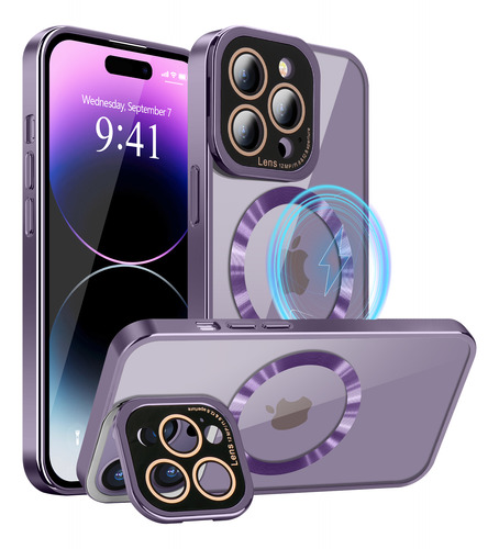 Funda Transparente Para iPhone Soporte De Cámara Slim Tpu