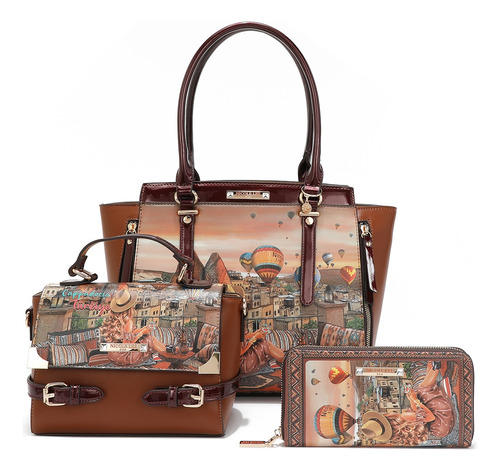 Cartera Dama Nicole Lee Set 3 Piezas Set16955 Heaven Earth