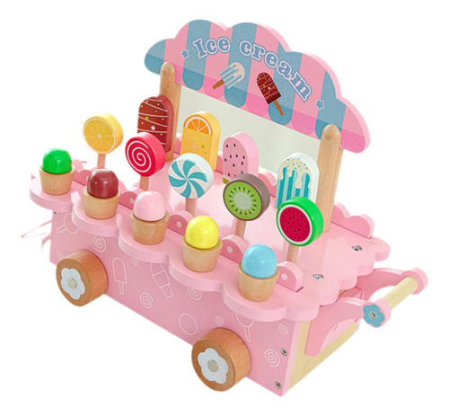 Juego De Helado De Madera, Juguetes Educativos De