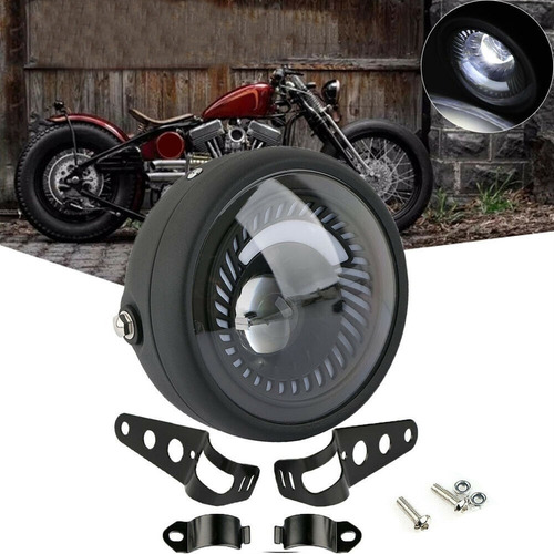 Moto Cafe Racer Bobber 6.5 Pulgadas Led Faro Espiral W