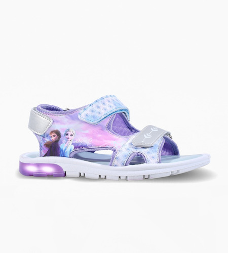 Sandalias Footy Frozen Con Luces Led Para Niña Velcro