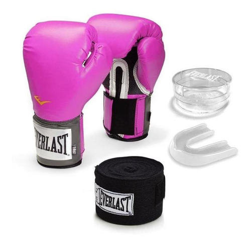 Kit Luva Everlast Training 10oz Bandagem/bucal