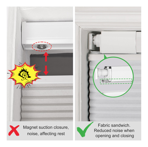 Persianas Celulares Berissa 27x65 Pulgadas Color Blanco Inte Blackout-blanco-listo Para Fabricar