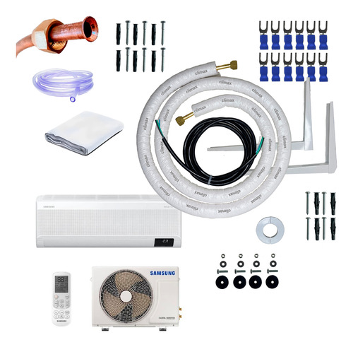 Kit Instalação Ar Inverter 9000/12000 Btus 4m Pp 6 Vias 2.5