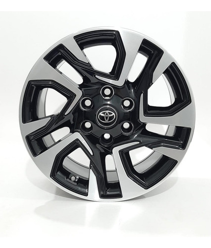 Rodas Toyota Sw4 2022 Aro 18x8 6x139 (jogo) + Bicos Cor Preto Com Diamantado