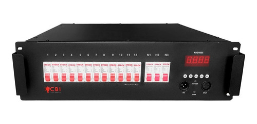Rack Dimmer Digital 12 Canais Dmx 48kw Cbi Iluminação