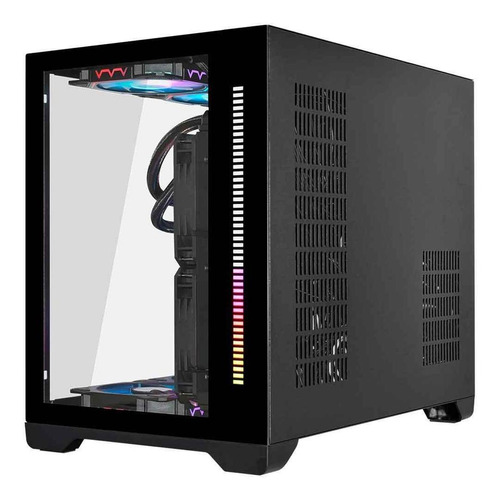 Gabinete Gamer K-mex Space X Preto Vidro Mid Tower Matx