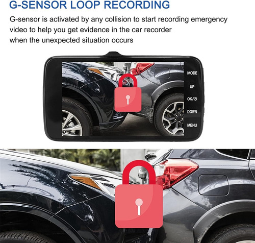 Cámara Para Automóvil 1080p Hd Dashcam