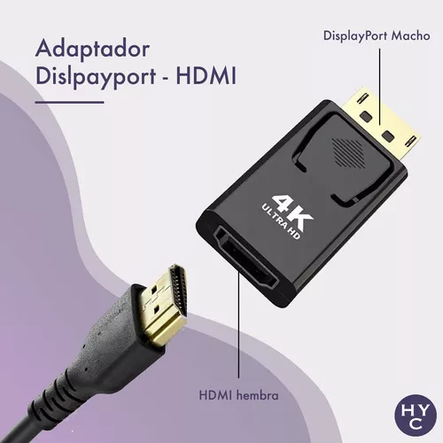 Adaptador Displayport - Hdmi 4k 60hz 1080p