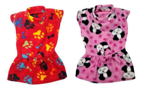 Kit 2 Roupas Para Cachorro - Vestidos Inverno Egg