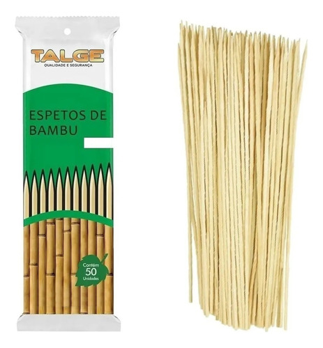 500 Palito De Bambu Espeto P/ Churrasco 30cm Talge (10pct)