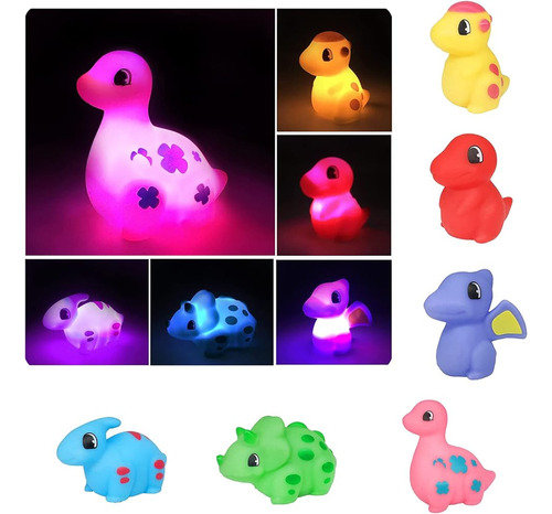 Dulaseed Baby Toys, 6 Paquetes Iluminan Juguetes De Baño De 