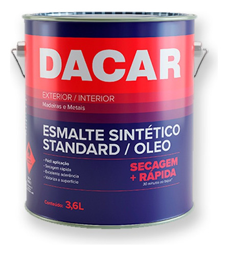 Tinta Esmalte Sintético Brilhante Standard Galão 3,6l Dacar Cor Vermelho