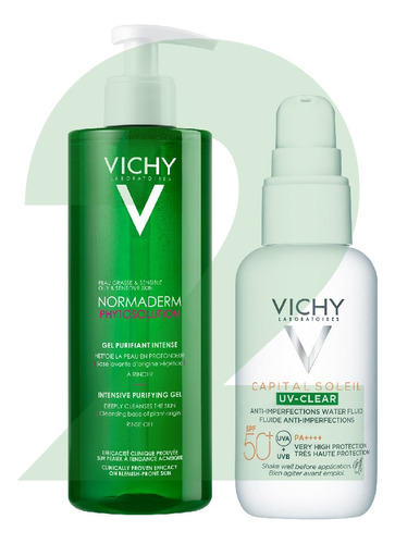 Kit Vichy Normaderm Para Piel Grasa Limpia y Protege