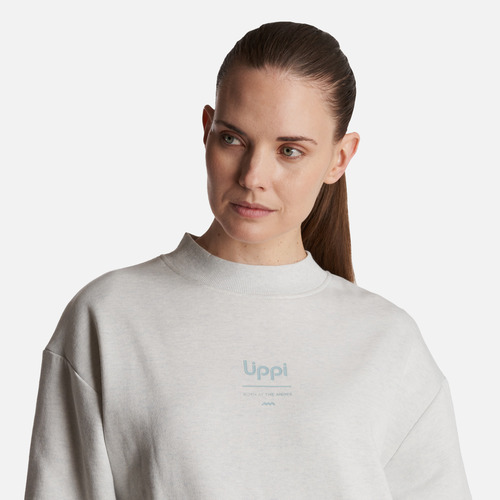 Poleron Mujer Ulmo Mid Point Crewneck Sweatshirt Gris Lippi